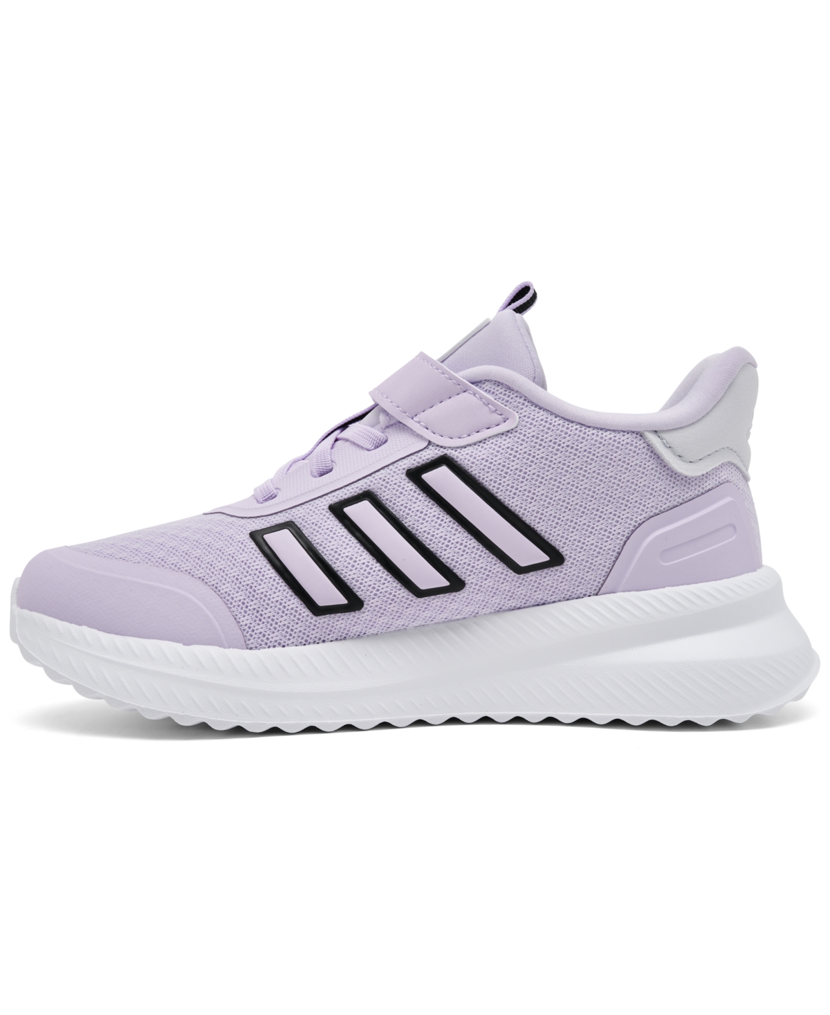 Adidas Originals X Plrpath Little Girls Stretch Lace Stay-put Closure Casual Sneakers From Finish Line In Ice Lavender,black