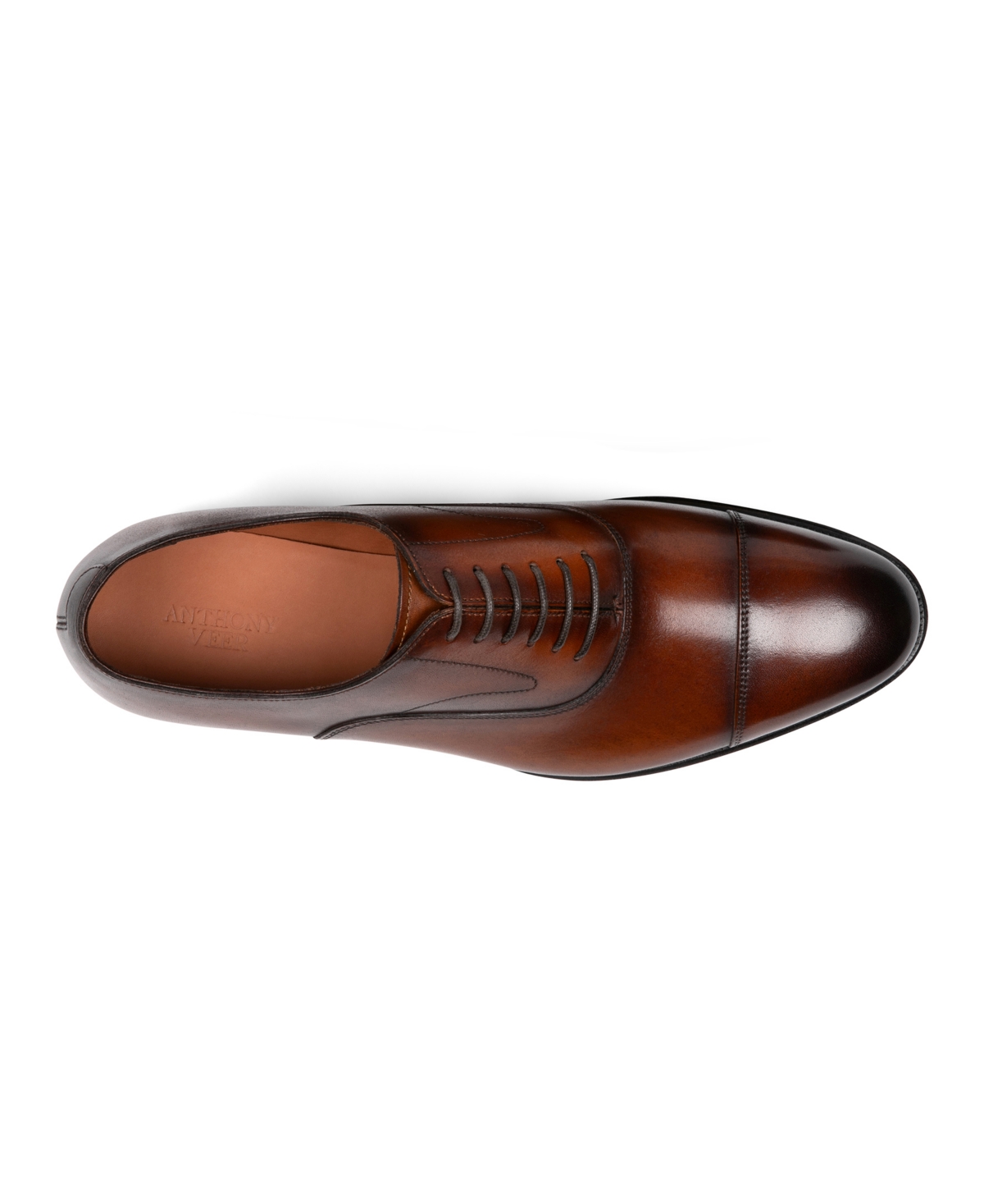 Anthony Veer Regent Cap-toe Oxford In Vintage Amber Tan