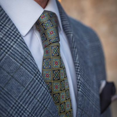 Big & Tall De Sica- Silk Jacquard Tie for Men