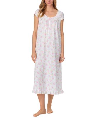 Eileen West - Women's Cotton Cap-Sleeve Long Nightgown