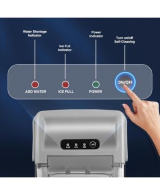 26.5lbs Ice Maker Portable Countertop, 9 Bullet Cubes in 6 Mins, Self-Cleaning