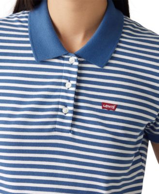 売れ筋商品|||リーバイス カットソー トップス レディース Women's Short-Sleeve Piqu Knit Polo Shirt Marigold Stripe Dutch Blue Levi's Women's Short-Sleeve Piqué Knit Polo Shirt - Macy's