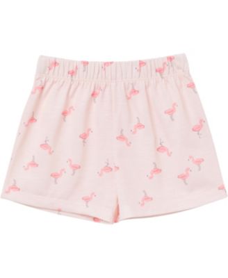 Toddler Girls 2-Piece Button Up Pajama Shorts Set