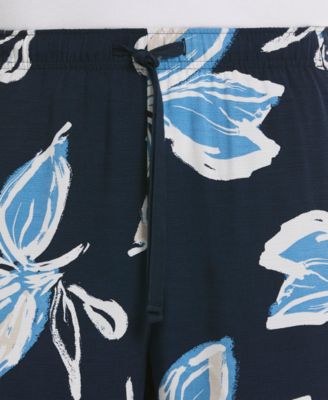 Men's Classic-Fit Tropical Floral 7" Drawstring Shorts 