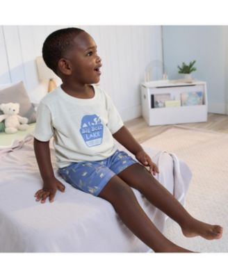 Toddler Boys 3-Piece T-Shirt, Shorts & Pants Pajama Set, Rock & Roll, 5T