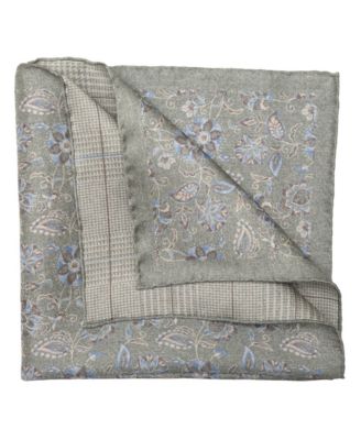 Men's Enzo - Double Sided Silk Pocket Square for Men