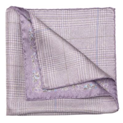 Men's Enzo - Double Sided Silk Pocket Square for Men