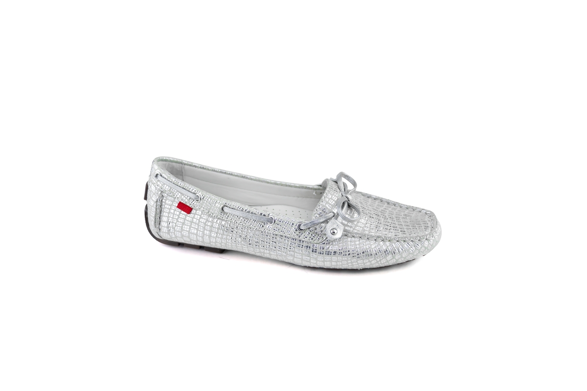 Womens Cypress Hill Tiebow Driver Loafer - Metallic silver gator