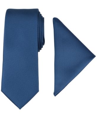 Alfani - Men's Modern Textured Tie & Pocket Square Set