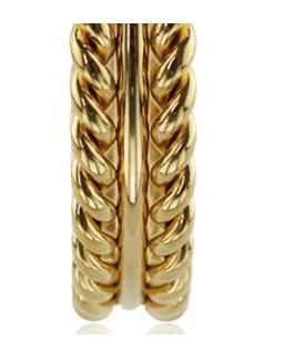 Stainless Steel Large Twisted Texture Hoop Earrings