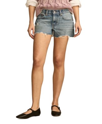 Lucky Brand - Women's Mid Rise Raw-Hem Festival Shorts