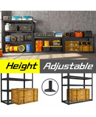 5 Tier Heavy Duty Metal Storage Shelves ,Easy to Assemble ,Adjustable ,Storage Shelves for Basements, Garages and Kitchen, 72 "H47.2 "W17.7 "D