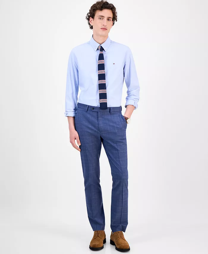 Men's Modern-Fit Wool TH-Flex Stretch Suit Separates Pant