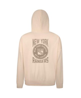 Men's Cream New York Rangers Contact Stamp Pullover Hoodie