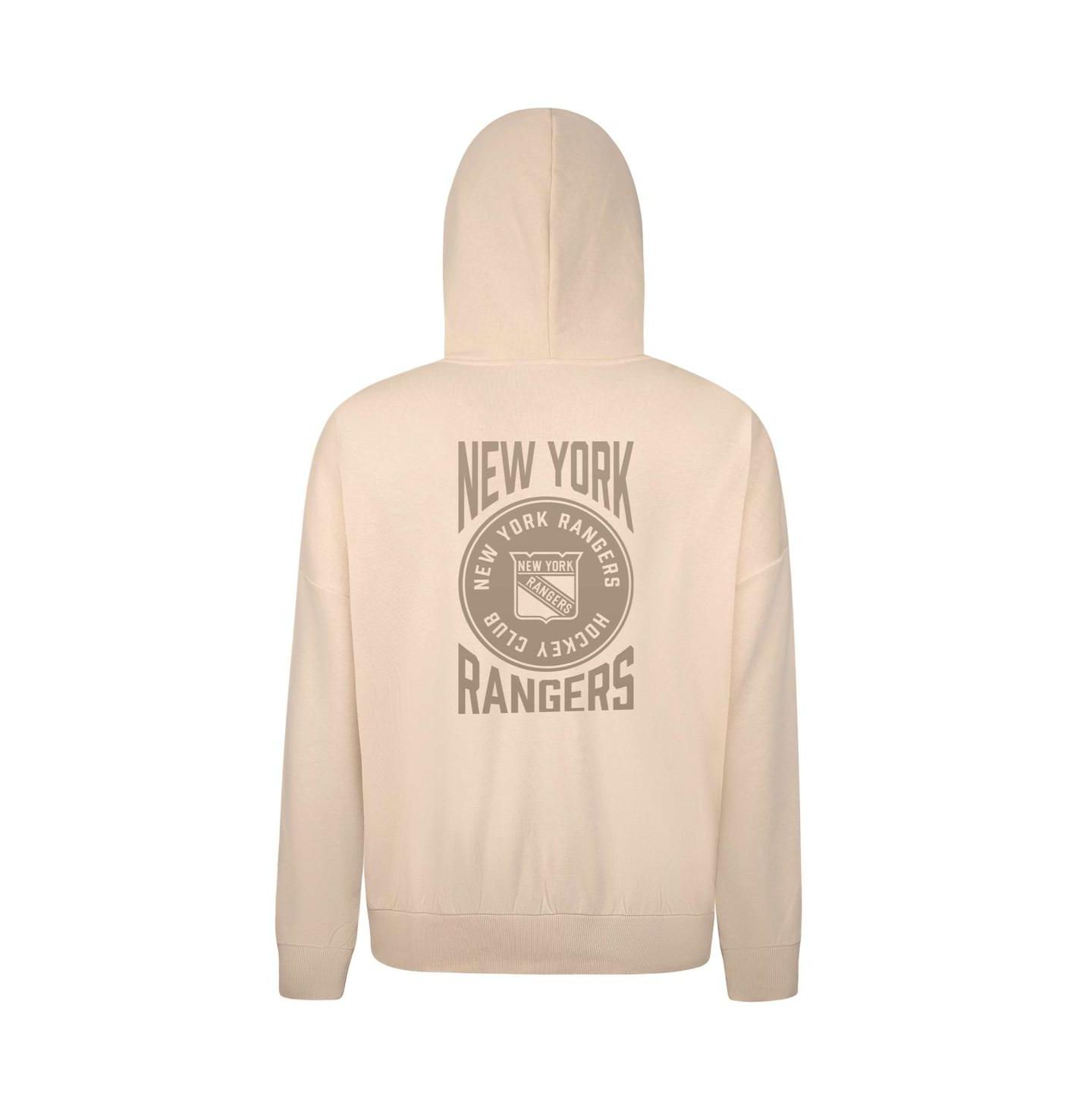 Мужское худи LevelWear Cream New York Rangers Contact Stamp Pullover — фото 3