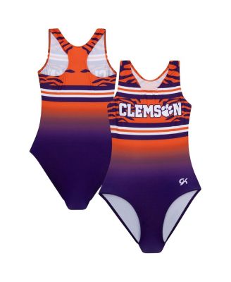 GK Elite - Big Boys and Girls Purple Clemson Tigers Elite Spirit Leotard