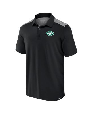 Men's Black New York Jets Long Shot Polo Shirt