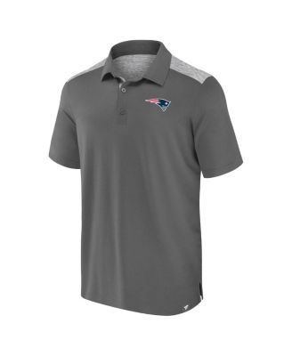 Men's Heather Gray New England Patriots Long Shot Polo Shirt