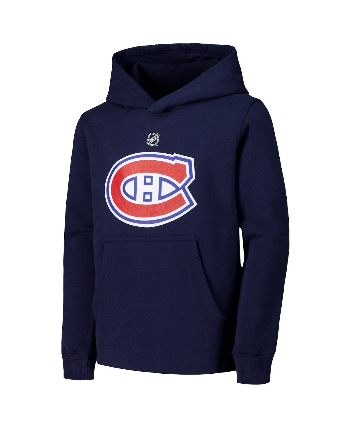 Outerstuff Big Boys And Girls Navy Montreal Canadiens Primary Logo Pullover Hoodie In Navy