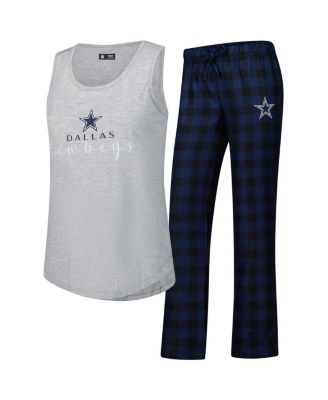 Concepts Sport - Women's Gray/Navy Dallas Cowboys Petition Tank Top and Pants Sleep Set