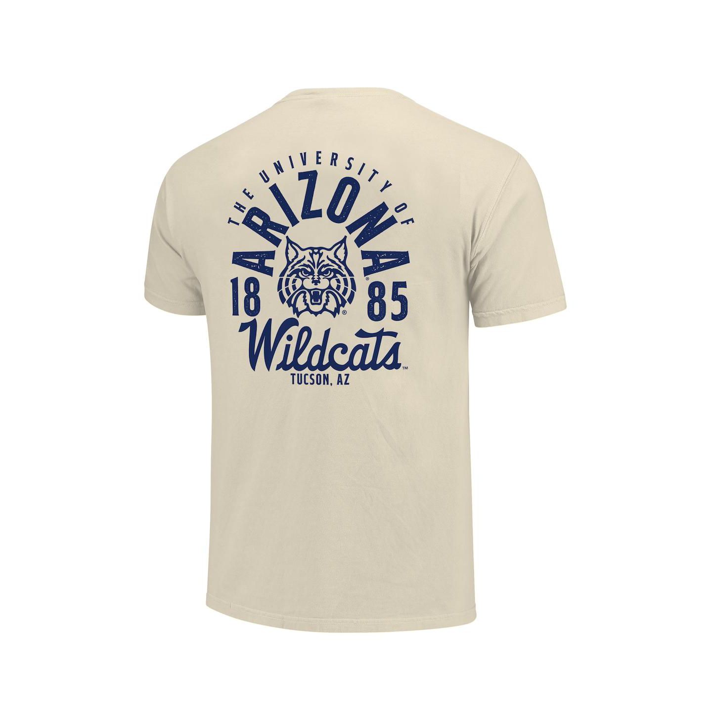 Мужская футболка Image One Cream Arizona Wildcats Comfort Colors Mascot Overlay — фото 3