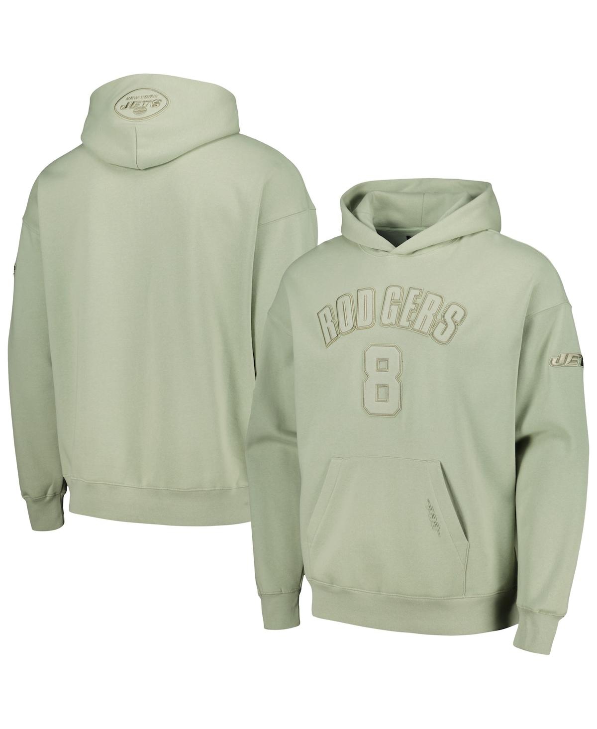 Pro Standard Men's Aaron Rodgers Moss New York Jets Player Name Number Pullover Hoodie In Light Green