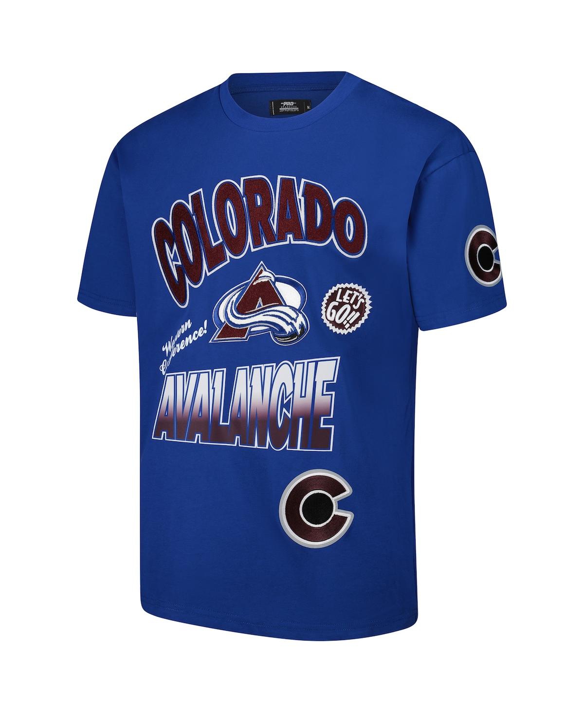 Pro Standard Men's Blue Colorado Avalanche Turn It Up Dropped Shoulder T-shirt In Blue