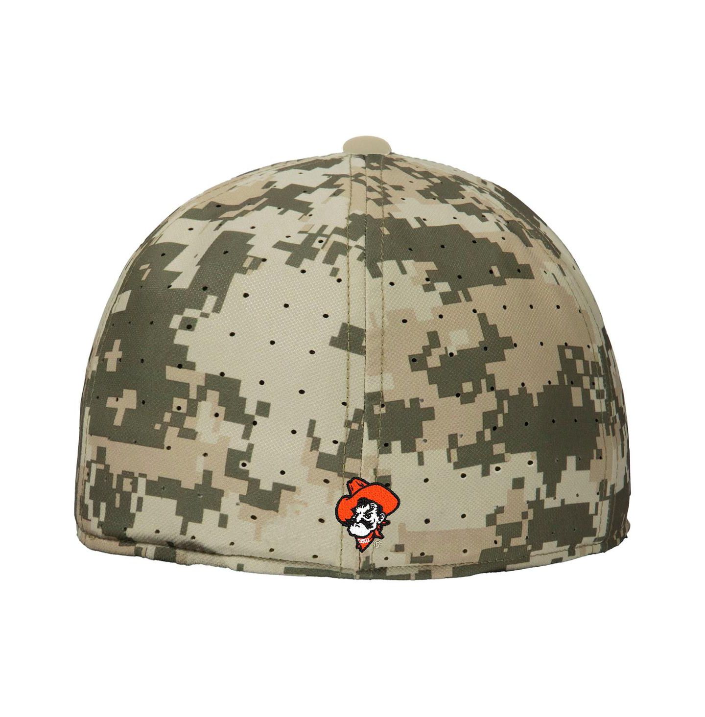 Мужская кепка Nike Digital Camo Oklahoma State Cowboys On-Field Baseball Performance Fitted Hat — фото 3