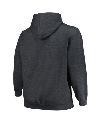 Men's Heather Charcoal Colorado Avalanche Big Tall Arch Over Logo Pullover Hoodie