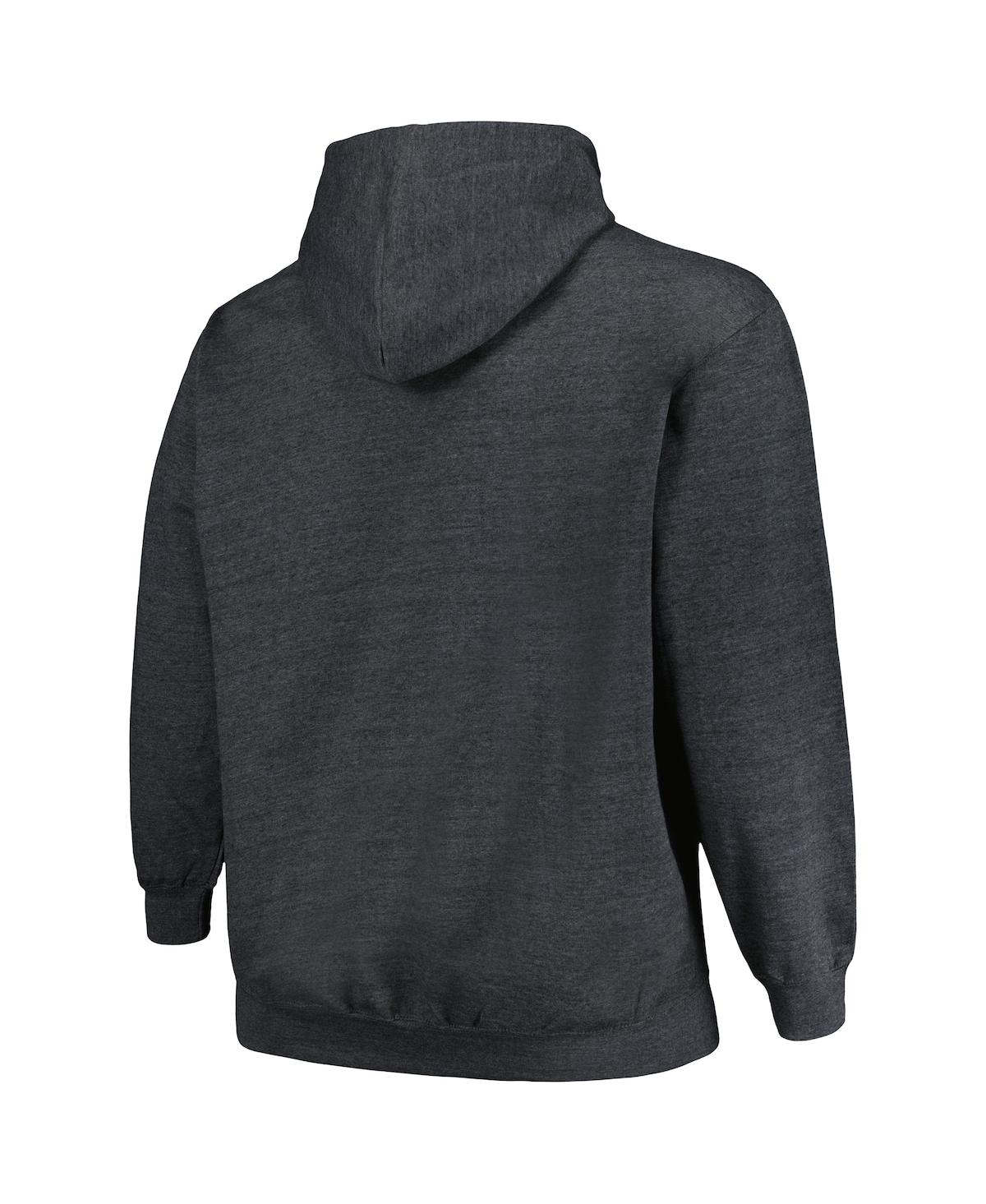 Profile Men's Heather Charcoal Colorado Avalanche Big Tall Arch Over Logo Pullover Hoodie In Heather Charcoal
