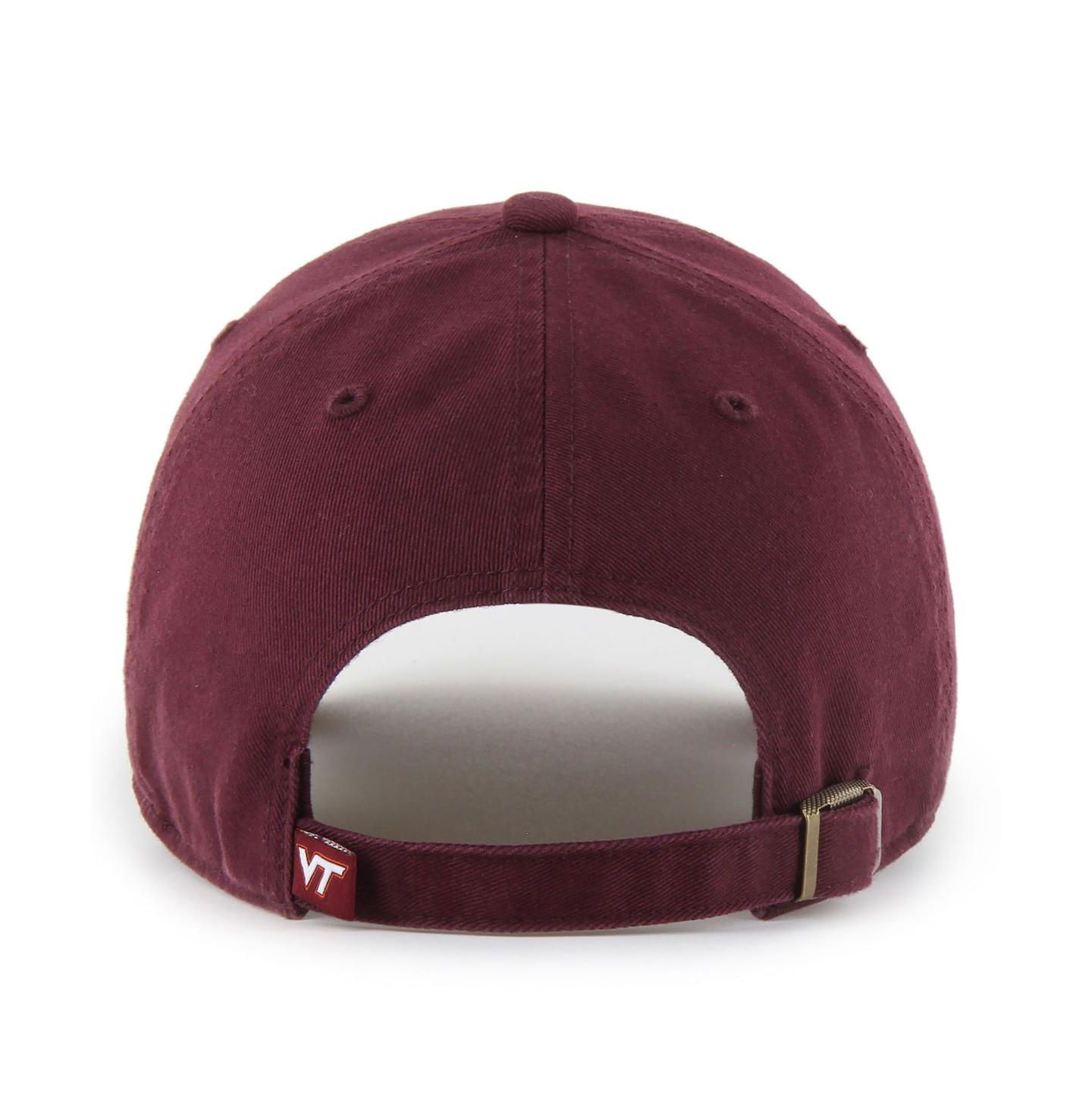 Мужская кепка '47 Brand Maroon Virginia Tech Hokies Clean Up Adjustable Hat — фото 2