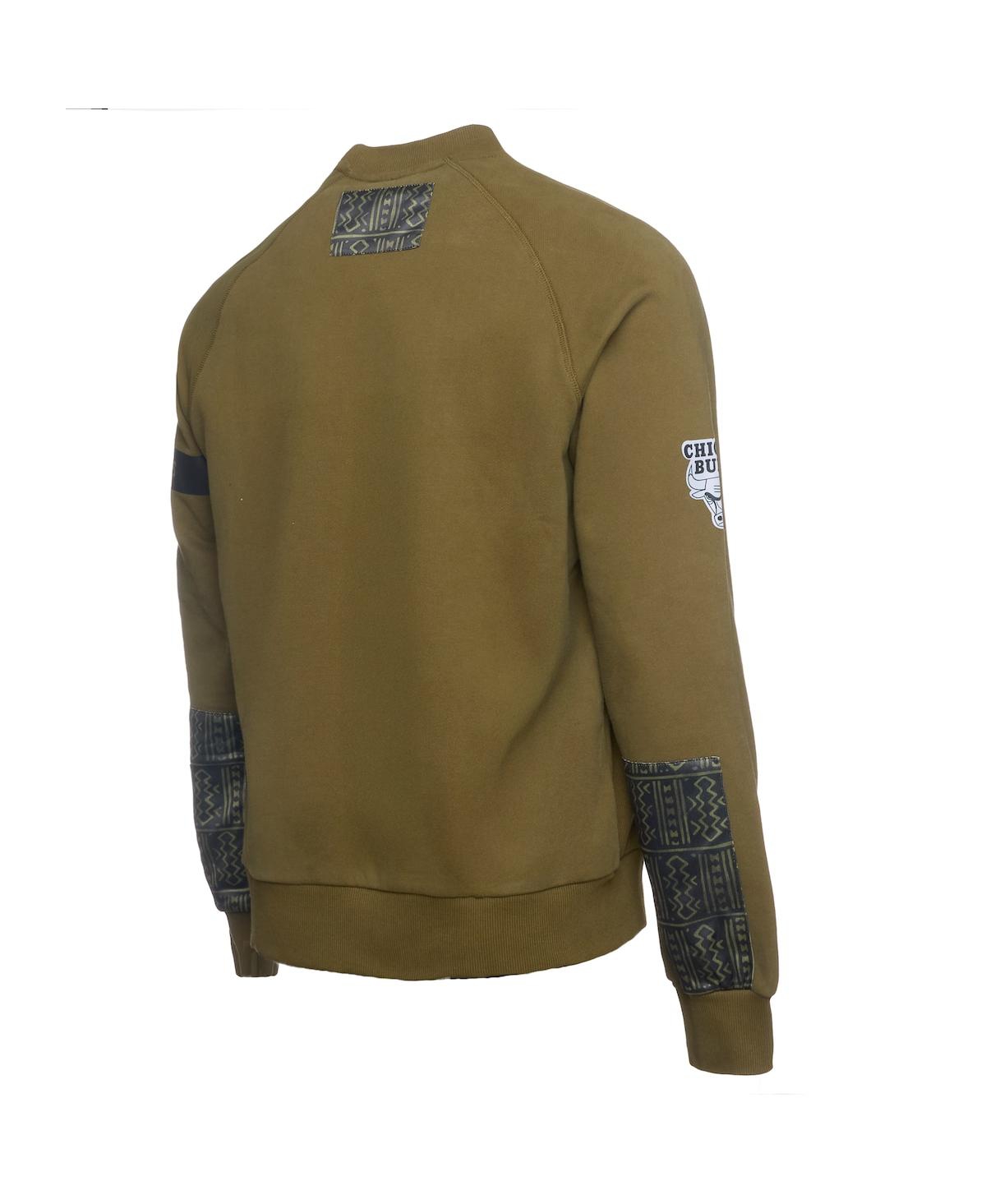 X Nba Men's Olive Chicago Bulls Culture Hoops Collection Premium Pullover Sweatshirt - Olive