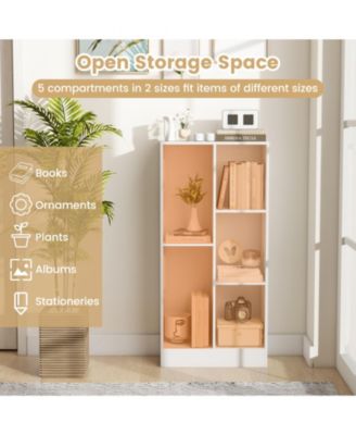 41 Inches 5-Cube Floor Bookcase with 2 Anti-Tipping Kits