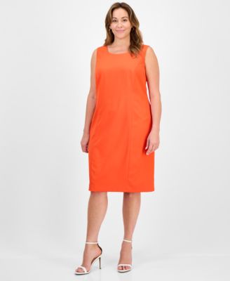 Plus Size Shawl-Collar Jacket & Sleeveless Dress Suit Set