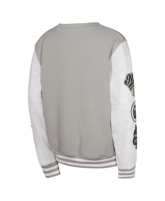 Big Boys and Girls Gray Brooklyn Nets Star Treatment Pullover Sweatshirt