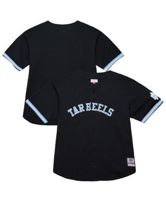 Mitchell & Ness - Men's Black North Carolina Tar Heels On The Clock Full-Button Fashion Jersey