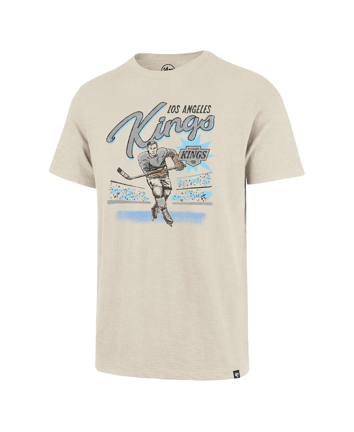 47 Brand Men's Natural Los Angeles Kings Hockey Player Golden Age Scrum T-shirt In Natural
