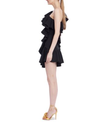 Women's One-Shoulder Ruffled Sheath Dress