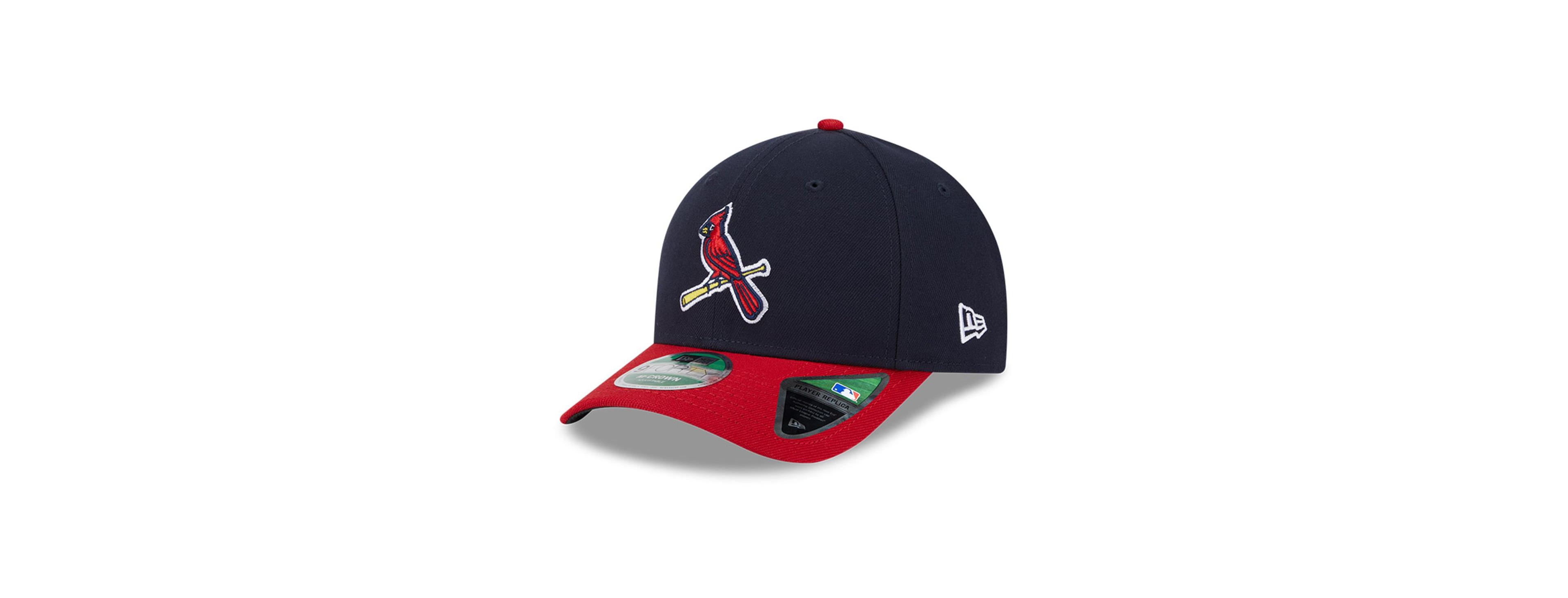New Era Men's Navy/Red St. Louis Cardinals Player Replica 9Forty Adjustable Hat