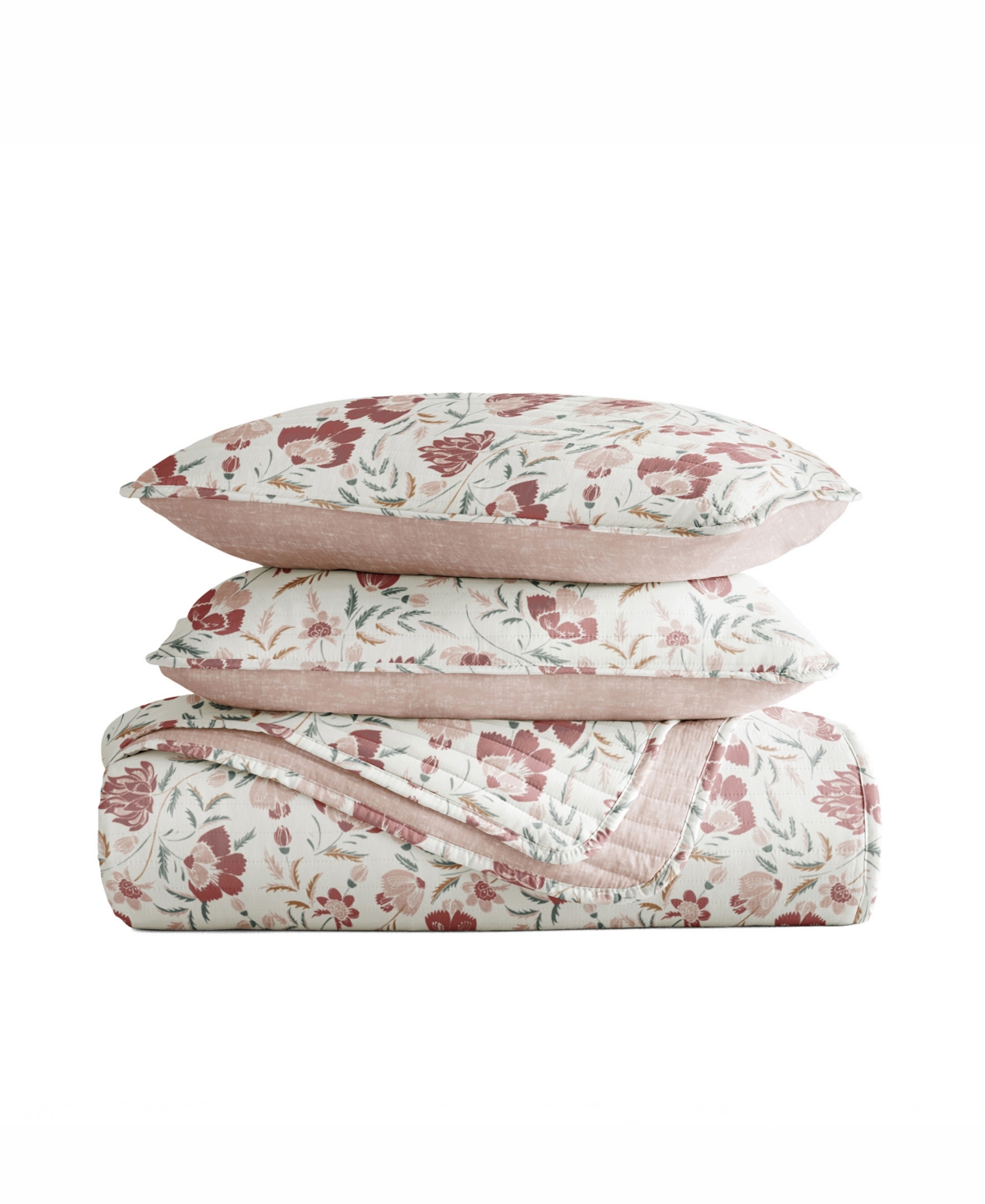 Ienjoy Home French Jacobean Reversible 3-pc. Quilt Set, King/california King