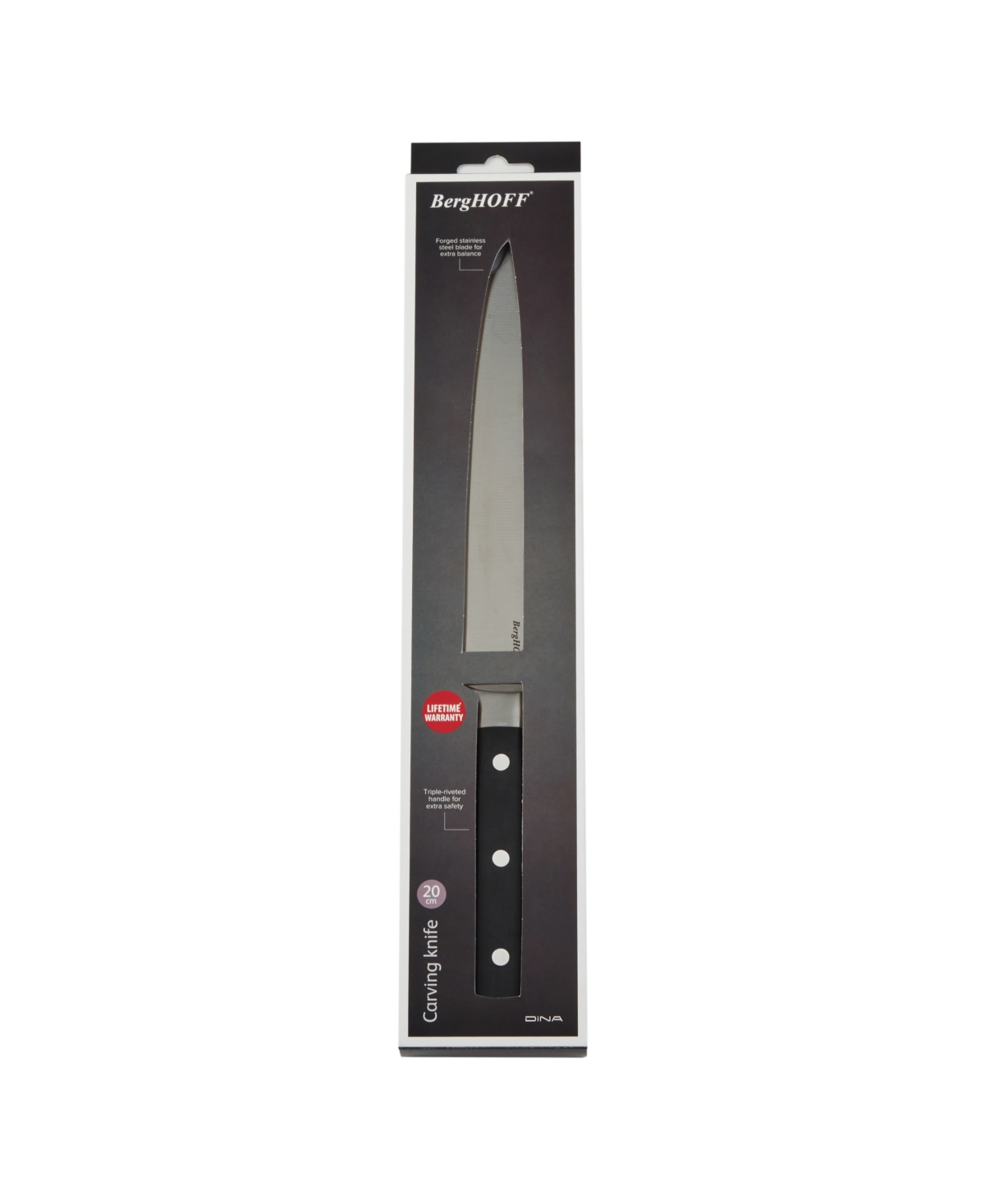 Berghoff Dina Gene 8" Carving Knife In Black