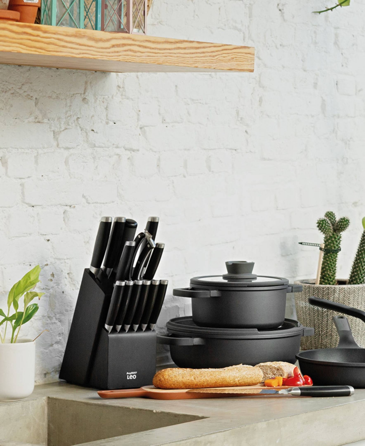 Berghoff Leo Graphite 13-piece Knife Block Set In Black