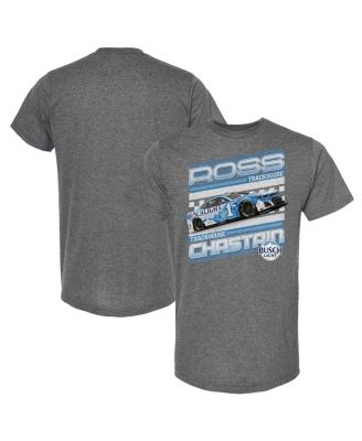 Trackhouse Racing Team Collection - Men's Heather Charcoal Ross Chastain Busch Light Car T-Shirt
