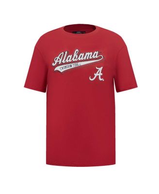Women's Crimson Alabama Crimson Tide Script Tail Oversized Boyfriend T-Shirt