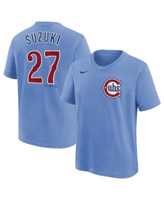 Nike - Big Boys and Girls Seiya Suzuki Baby Blue Chicago Cubs Player Name Number T-Shirt