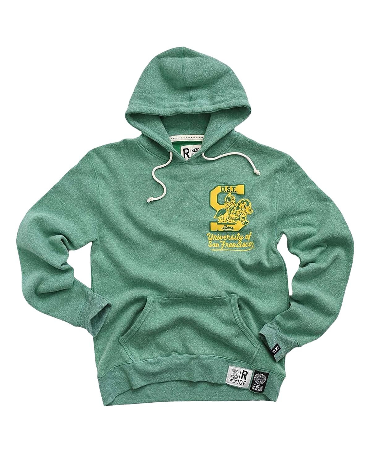 ROOTS OF FIGHT MEN'S GREEN SAN FRANCISCO DONS TRI-BLEND PULLOVER HOODIE 