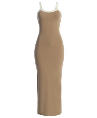 Plus Size White Francesca Contrast Maxi Dress