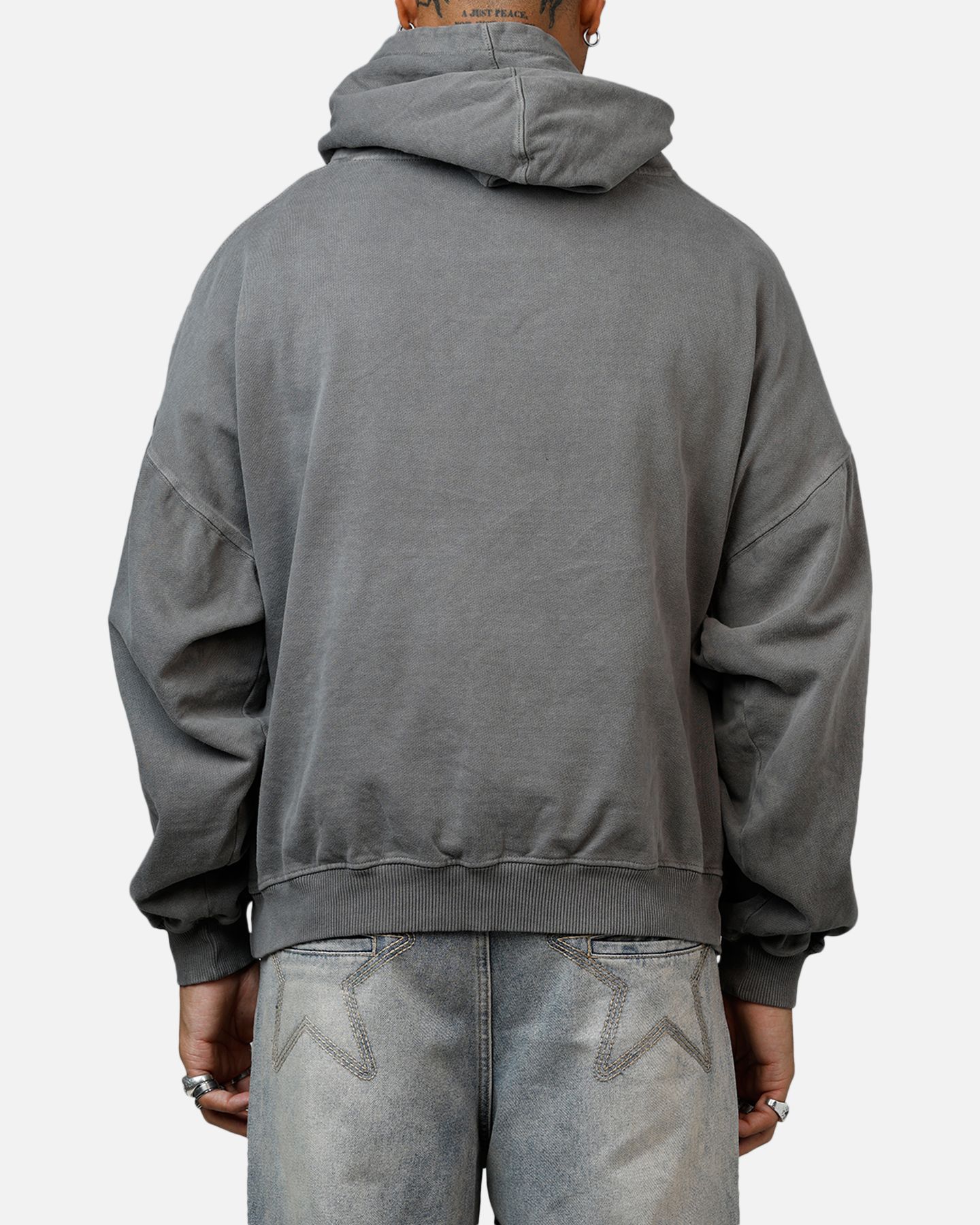 Мужское худи CARRE Tagged Sweatshirt - Washed Charcoal M, цвет: Потёртый угольный — фото 2
