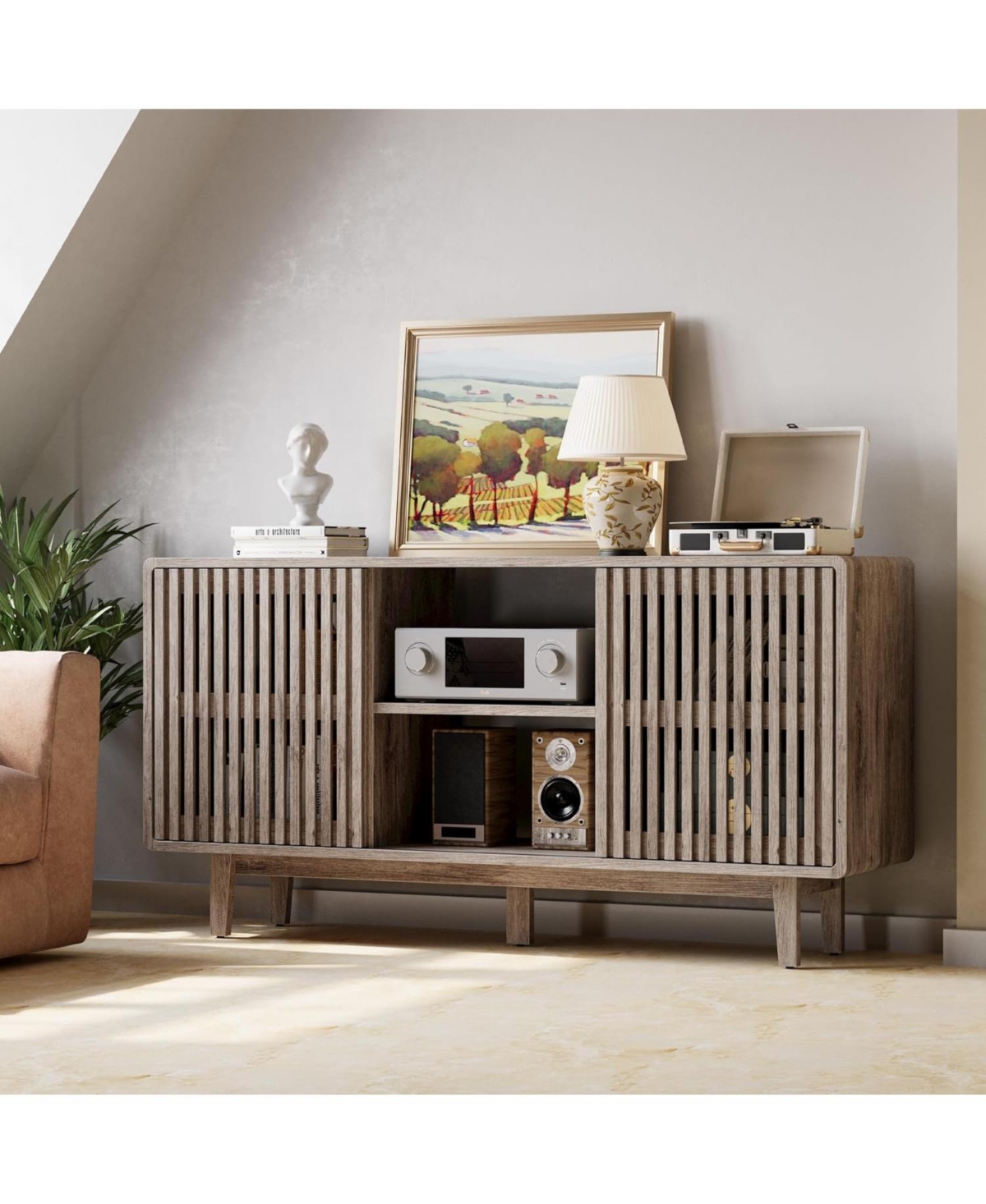 Farmhouse Tv Stand for 55/60/65 inch Tv