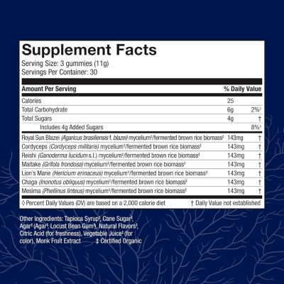 Mushrooms, Stamets 7 Gummies, Strawberry, 90 count